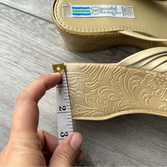 Vintage Arnold Churgin Woven Leather Platform Sandal Hand Made in Italy - Picture 13 of 15